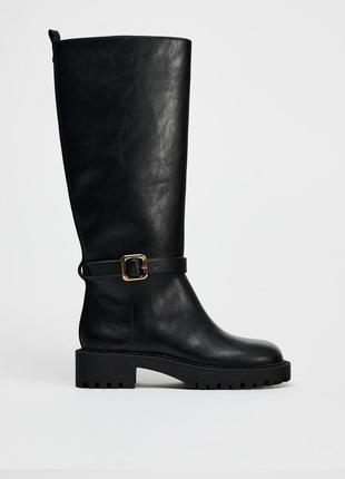 Чоботи zara нова колекція,чоботи з тракторною підошвою zara нова колекція