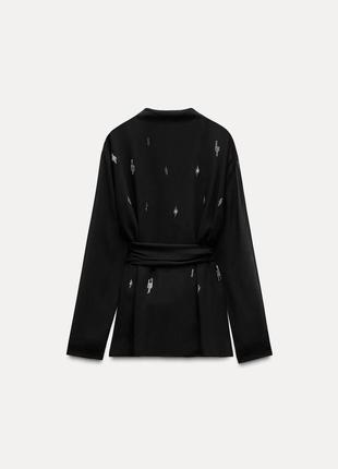 Блестящая блуза с запахом zw collection