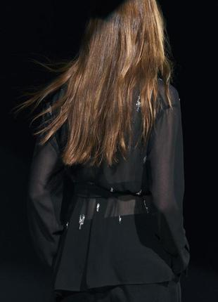 Блестящая блуза с запахом zw collection