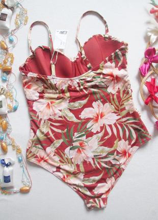 Шикарный слитный купальник в тропический принт h&m 🌼🌴🌼3 фото