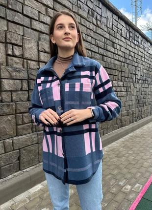 Сорочка тепла флісова у клітку