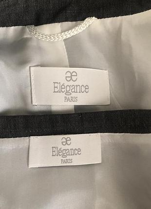 100% шерсть! классический юбочный костюм от elegance paris, размер 407 фото