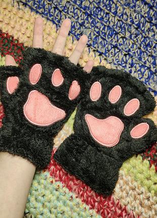 ❗розпродаж❗рукавиці котячі лапки мітенки