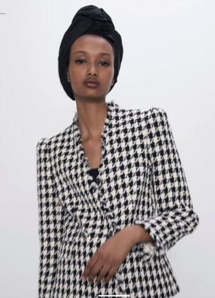 Твидовый пиджак zara