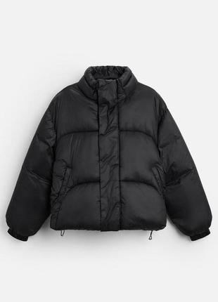 Zara куртка чорна унісекс s, m