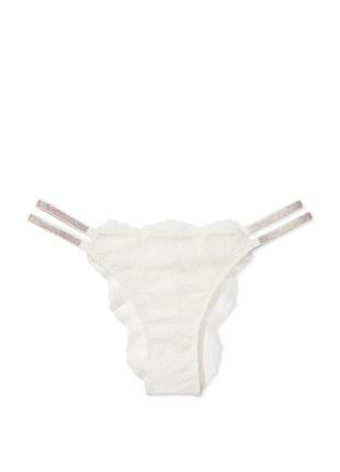 Кружевные бразилианы с ремешками со стразами victoria's secret размер m кокос 26826756