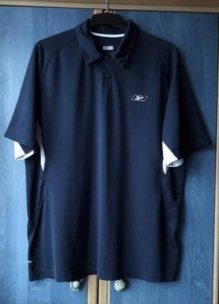 Дихаюча стрейчева спортивна футболка, поло, 54?-56-58?, поліестер, reebok