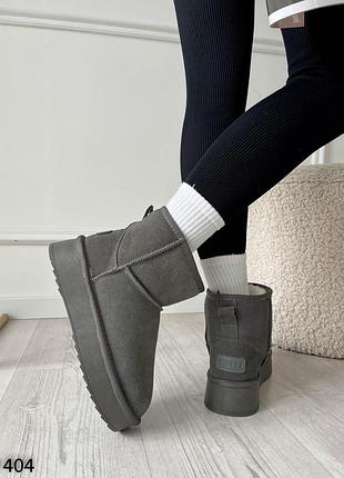 Трендовые женские угги на утолщенной подошве4 фото