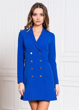 Синє плаття в стилі balmain
