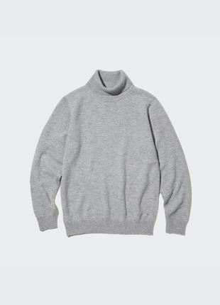 Гольф унісекс uniqlo, колір сірий😍 шерсть вовна преміум класу водолазка светр кофта джемпер