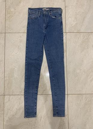 Джинси штани levi’s levis сині скіні mile high super skinny
