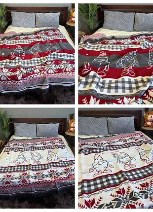 Новогодние двухсторонние пледы4 фото