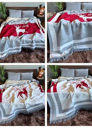 Новогодние двухсторонние пледы3 фото