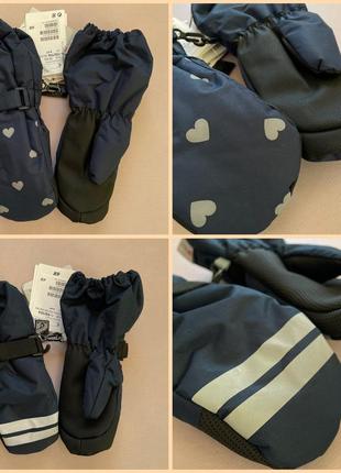 Водонепроницаемые перчатки краги h&m 4-6 лет