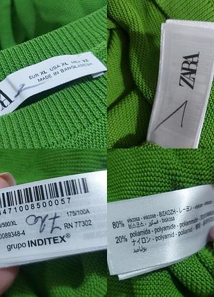 Вязаный яркий свитер zara 10