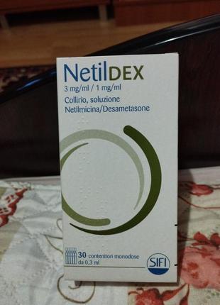 Netildex 
краплі очні,антибіотики.монодози