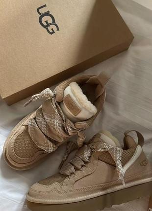 Зимние кеды ugg lowmel натуральная замша и мех🤎