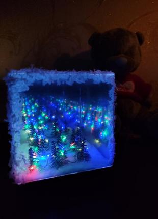 Нічник/світильник "новорічний ліс"