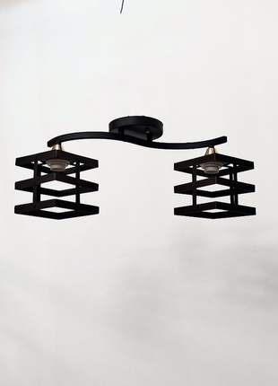 Современная люстра в стиле лофт на 2 лампы