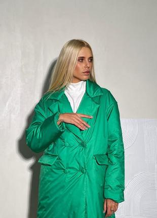 Дутое пальто из плащевой ткани