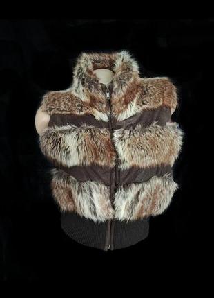 Жилет мех размер xs-s бренд denim co мех б/у