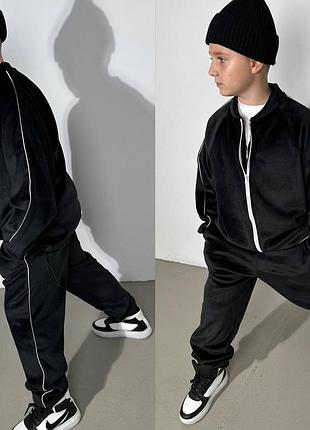 Дитячий спортивний костюм теплий двосторонній велюр8 фото