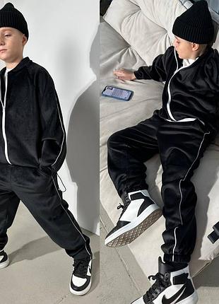 Дитячий спортивний костюм теплий двосторонній велюр2 фото