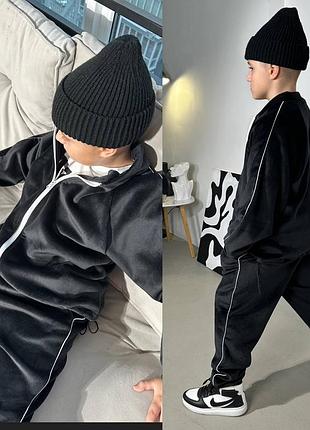 Дитячий спортивний костюм теплий двосторонній велюр4 фото