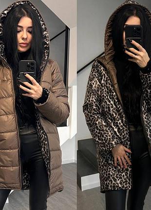 Жіноча двостороння куртка зима