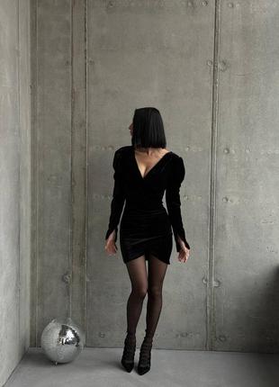 Изысканное платье из мягкого бархата9 фото