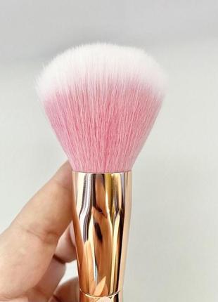Кисть таклон для макияжа для пудры румян gold/pink probeauty