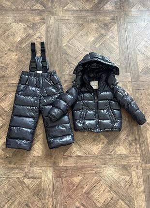 Зимний комбинезон moncler, куртка и полукомбинезон монклер