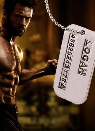 Військовий жетон росохаха медальйон wolverine x-man marvel comics рососакуха кулон логан ссу люди х мутант марвел комікси logan