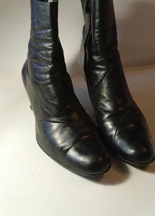 Сапоги,ботинки из натуральной кожи на фигурных каблуках утепленные
