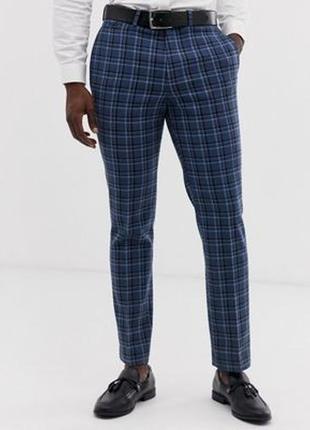 Узкие брюки из смеси из шерсти, asos design