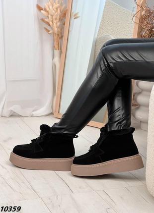 Женские ботинки из натуральной замши2 фото