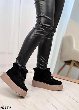 Женские ботинки из натуральной замши6 фото