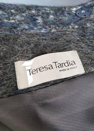 Шикарное оригинальное пальто из шерсти альпака и мохера teresa tardia италия9 фото