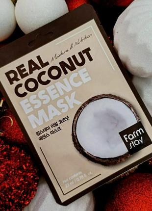 Тканинна маска для обличчя farmstay coconut essence  mask kokos, 23мл