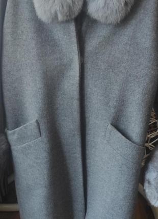 Пальто зимнее на утеплителе zara шерсть