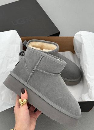 Ugg <unk> угги<unk> угги серые натуральная замша с лого