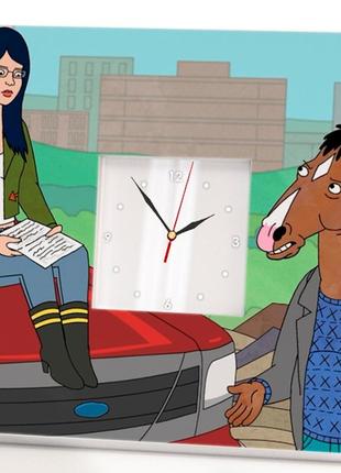 Часы "конь боджек. bojack horseman" украшение интерьера спальни, бара, кафе, подарок для фаната