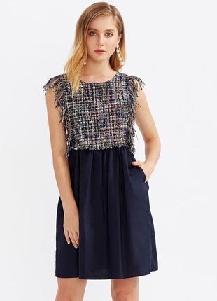 Zara дуже стильна міні сукня з твідом
