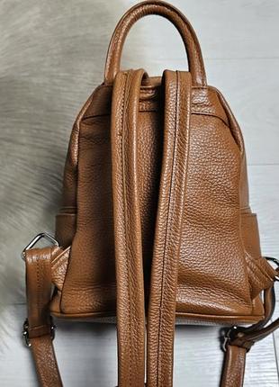 Компактный фирменный кожаный рюкзак borse in pelle2 фото