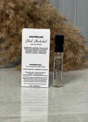 Оригинальный пробник парфюмированная вода montblanc black meisterstuck