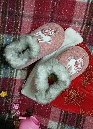 Тапочки детские единорог, домашние 4