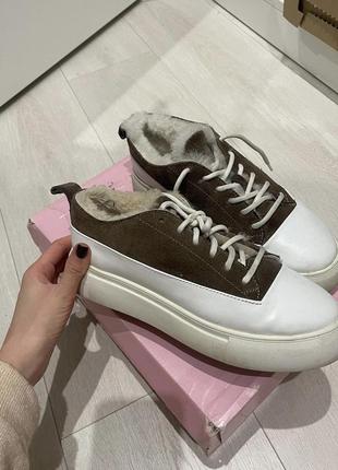 Теплые кеды женские