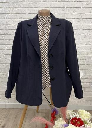 Жакет пиджак женский синий цвет р 50 (xl)