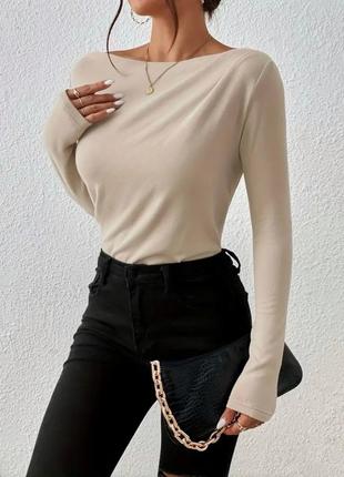 Лонгслів з драпіруванням