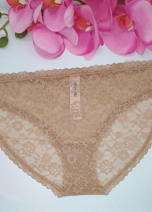Очаровательные кружевные слипы с цветочным принтом victoria’s secret2 фото